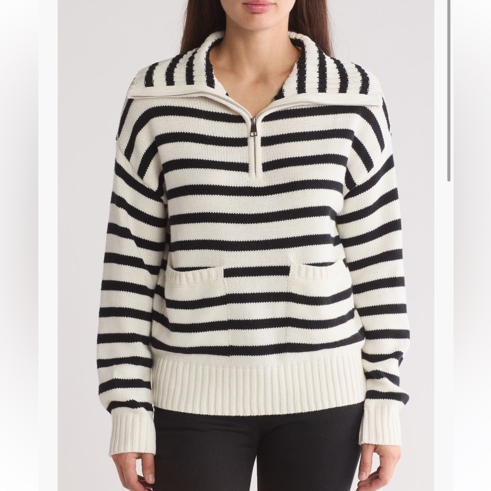 Preppy striped pullover